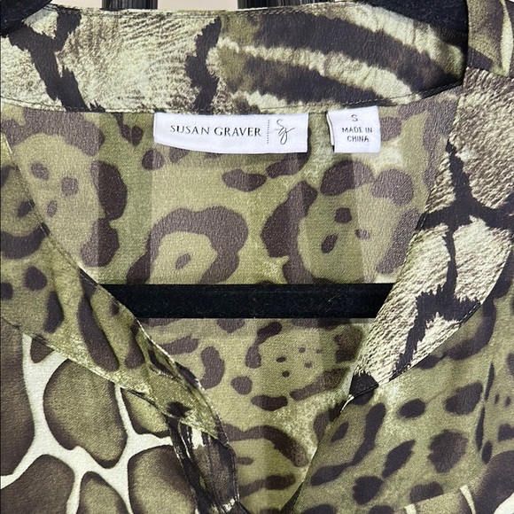 Chic Animal Print Blouse by Susan Graver - Picture 2 of 9